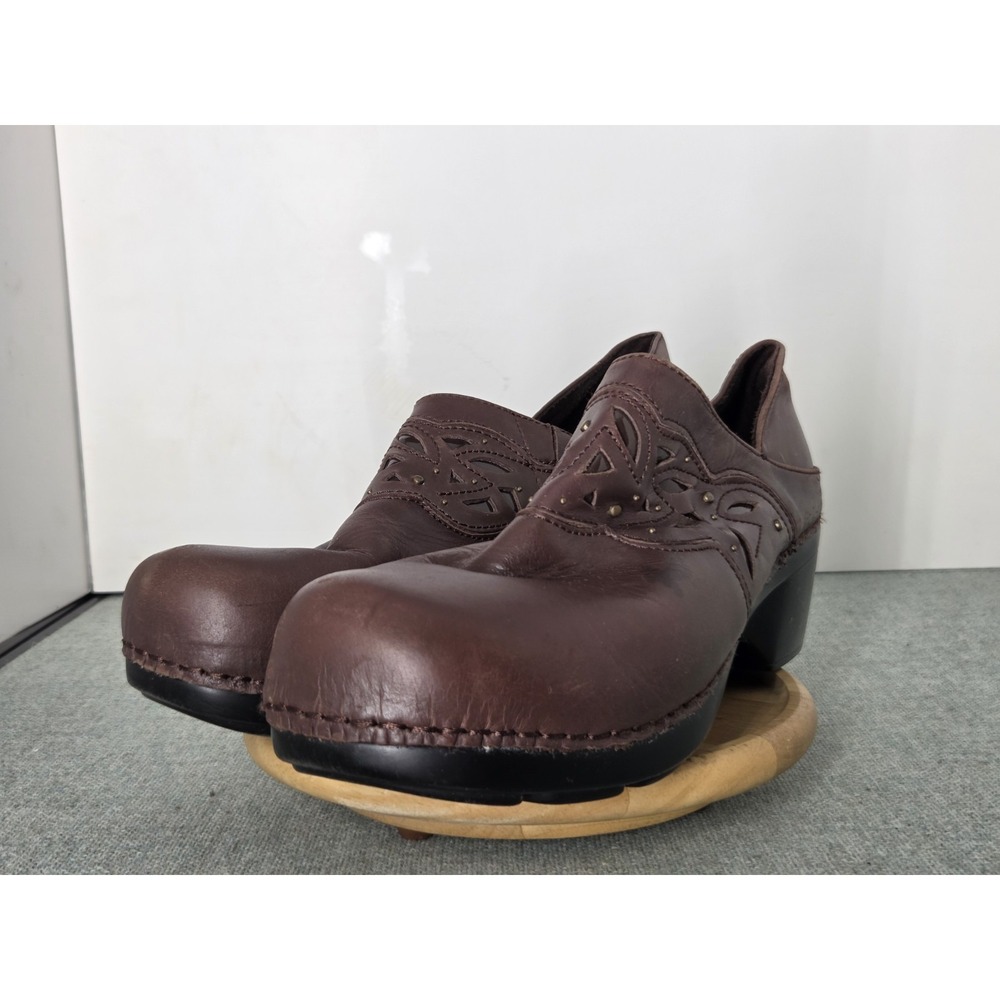 Bjorndal Jepp Comfort Clog Slip On Shoes Women's Sz 11 Brown Leather